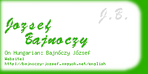 jozsef bajnoczy business card