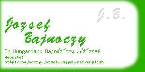 jozsef bajnoczy business card